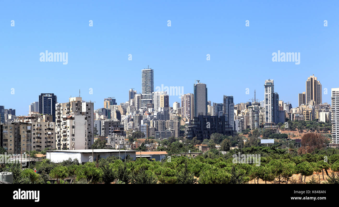 Skyline von Beirut Stockfoto