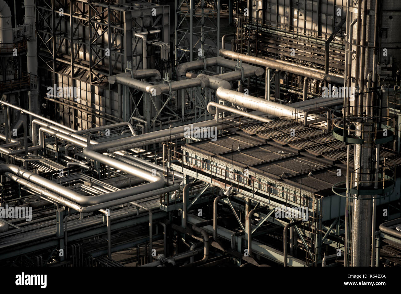Öl-Raffinerie Stockfoto