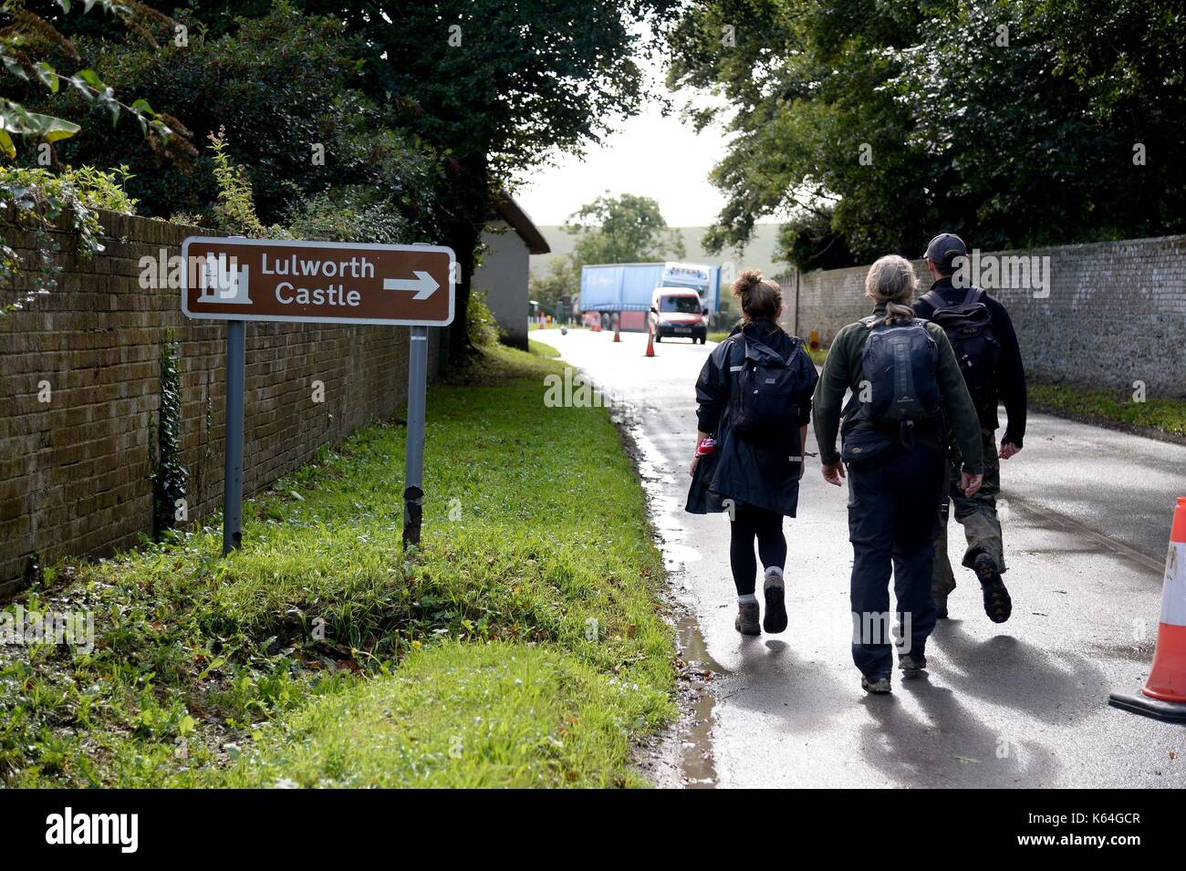 Ungeklärter Tod an Bestival Music Festival, Lulworth, Dorset. Stockfoto