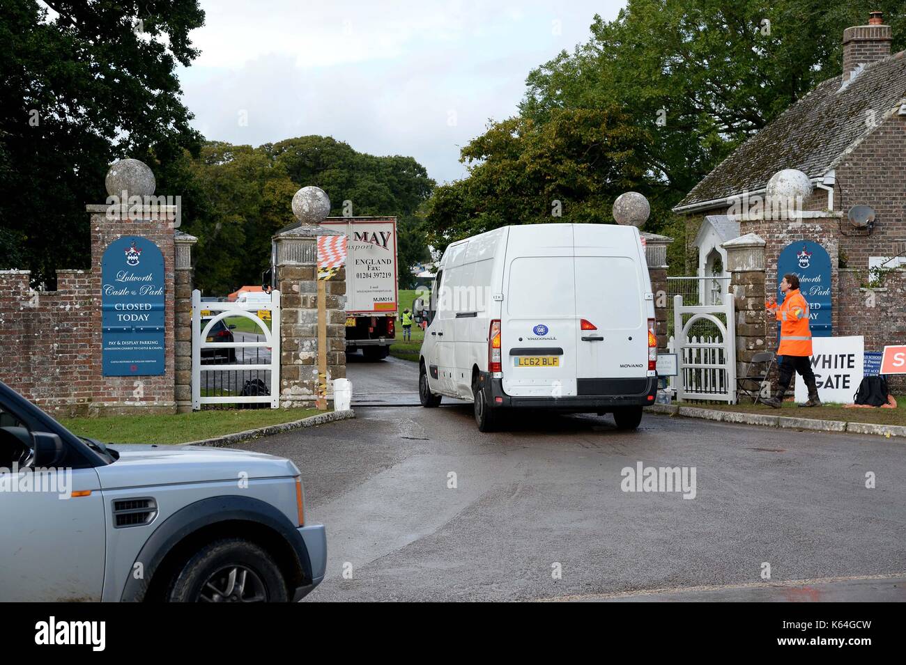 Ungeklärter Tod an Bestival Music Festival, Lulworth, Dorset. Stockfoto