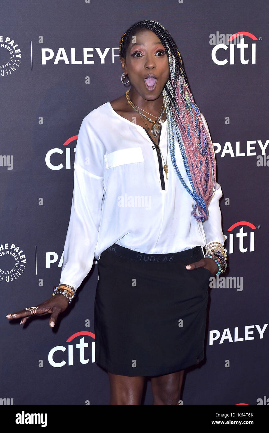 Beverly Hills, USA. 10 Sep, 2017. Rutina Wesley bei der Vorführung von "Königin Zucker' an PaleyFest 2017 fallen TV Vorschau auf das im Paley Center für Medien. Beverly Hills, 10.09.2017 | Verwendung weltweit Quelle: dpa/Alamy leben Nachrichten Stockfoto