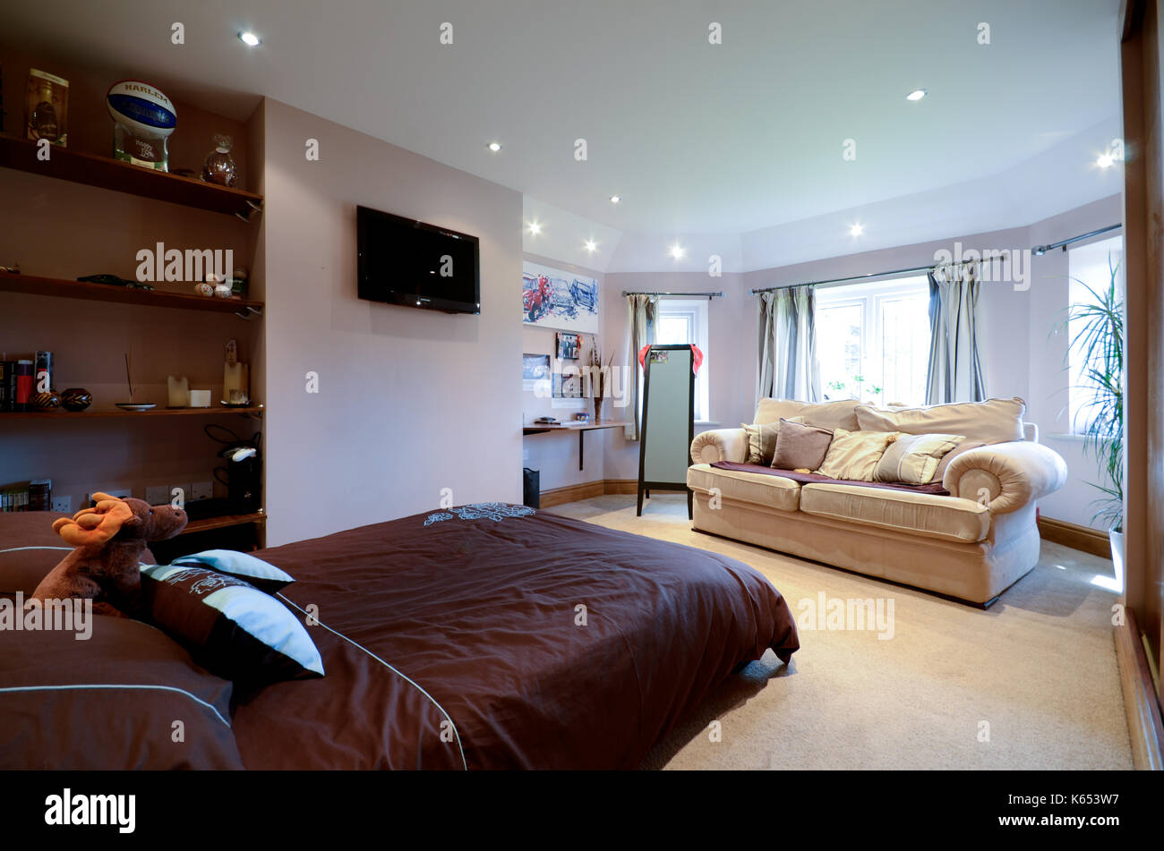 Luxuriöse Schlafzimmer in Executive home Stockfoto