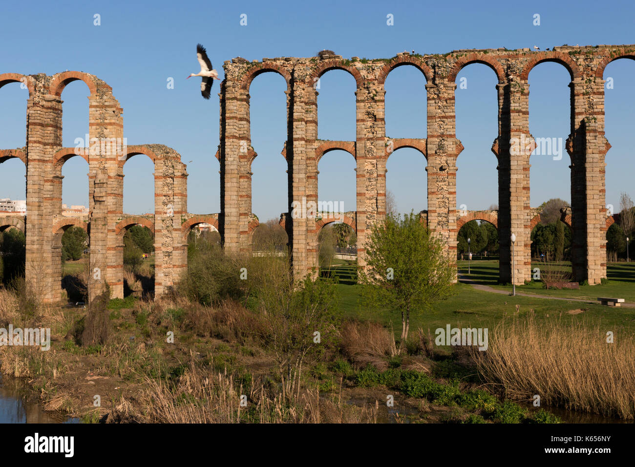 Aquädukt der Wunder. Architektur des Römischen Reiches. Stockfoto