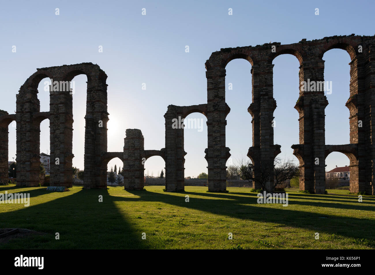 Aquädukt der Wunder. Architektur des Römischen Reiches. Stockfoto
