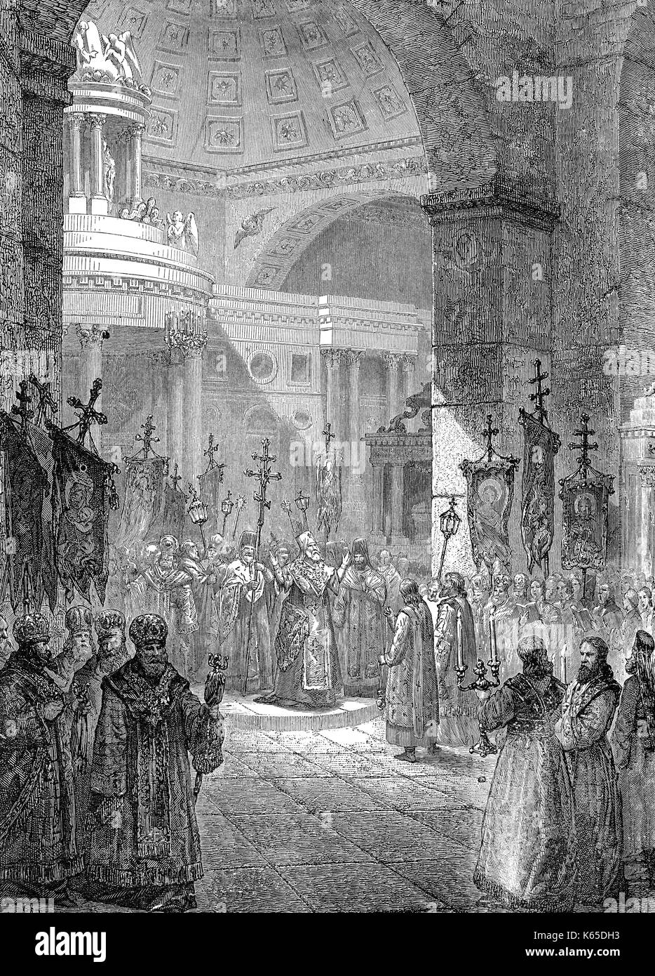 Photios I, C 810 - C 893, der Ökumenische Patriarch von Konstantinopel, an der Hagia Sophia, in der Türkei, 9. Stockfoto