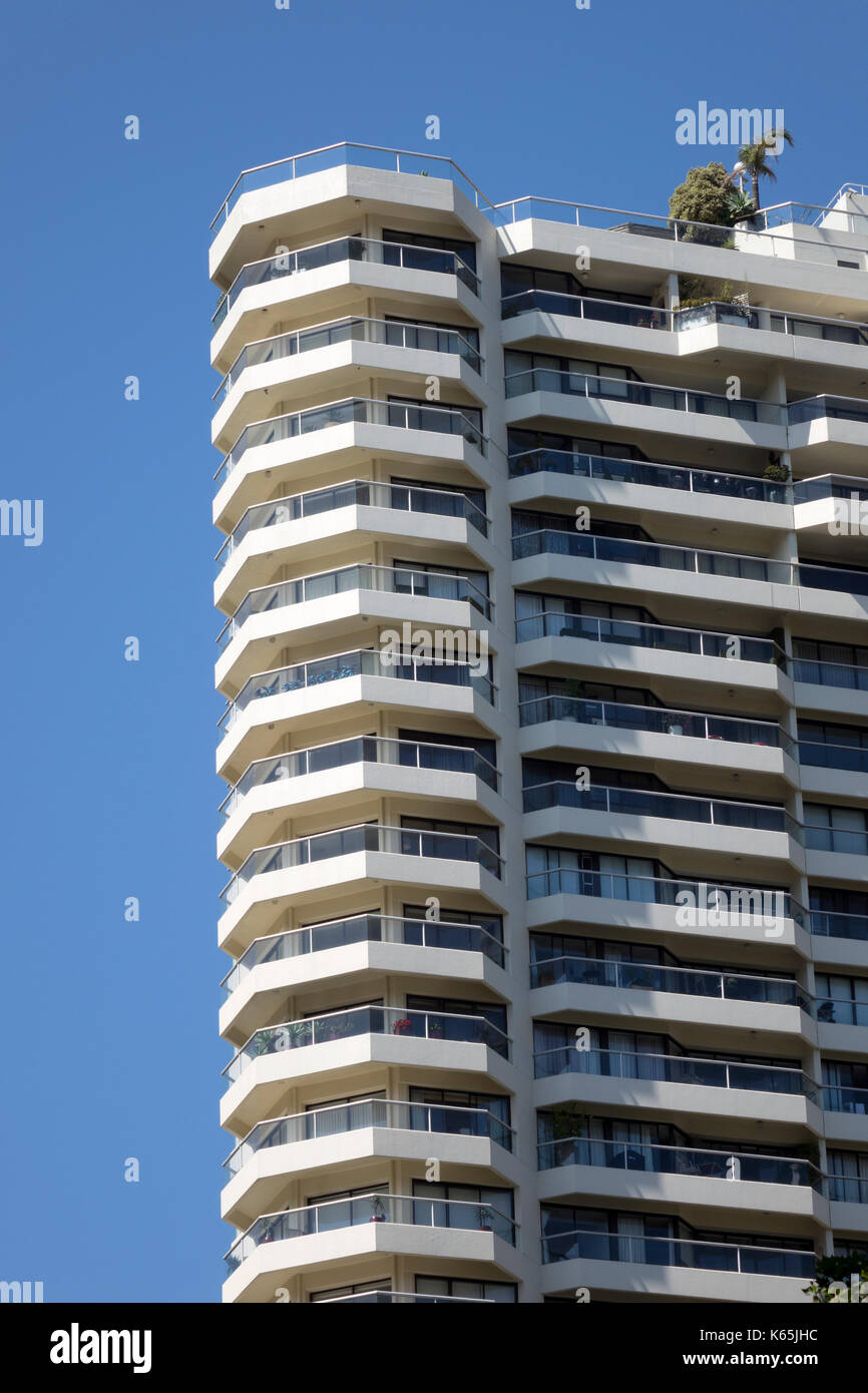 Moderne Eigentumswohnung Hochhaus Wolkenkratzer Apartment Gebäude in der Innenstadt von CBD Sydney Australien Stockfoto