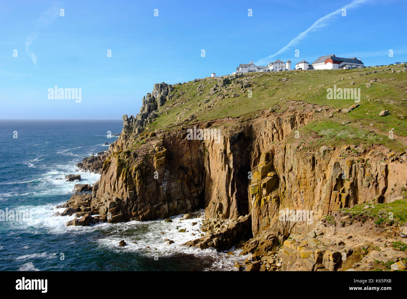 Cliffs, Land's End, Cornwall, England, Großbritannien Stockfoto