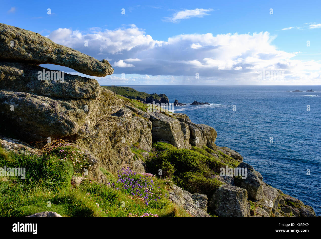Küste, Land's End, Cornwall, England, Großbritannien Stockfoto