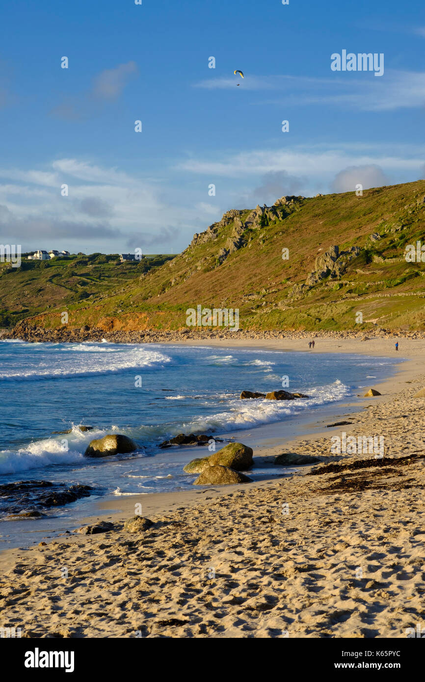 Strand von Sennen Cove, Sennen, Cornwall, England, Großbritannien Stockfoto