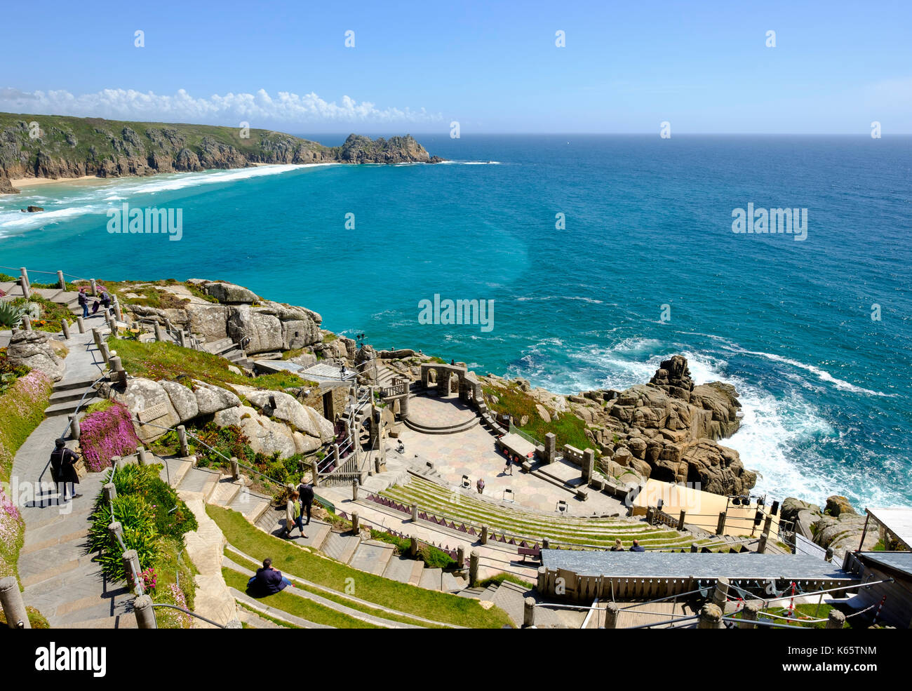 Minack Theater, open-air Theatre, Porthcurno, Cornwall, England, Großbritannien Stockfoto