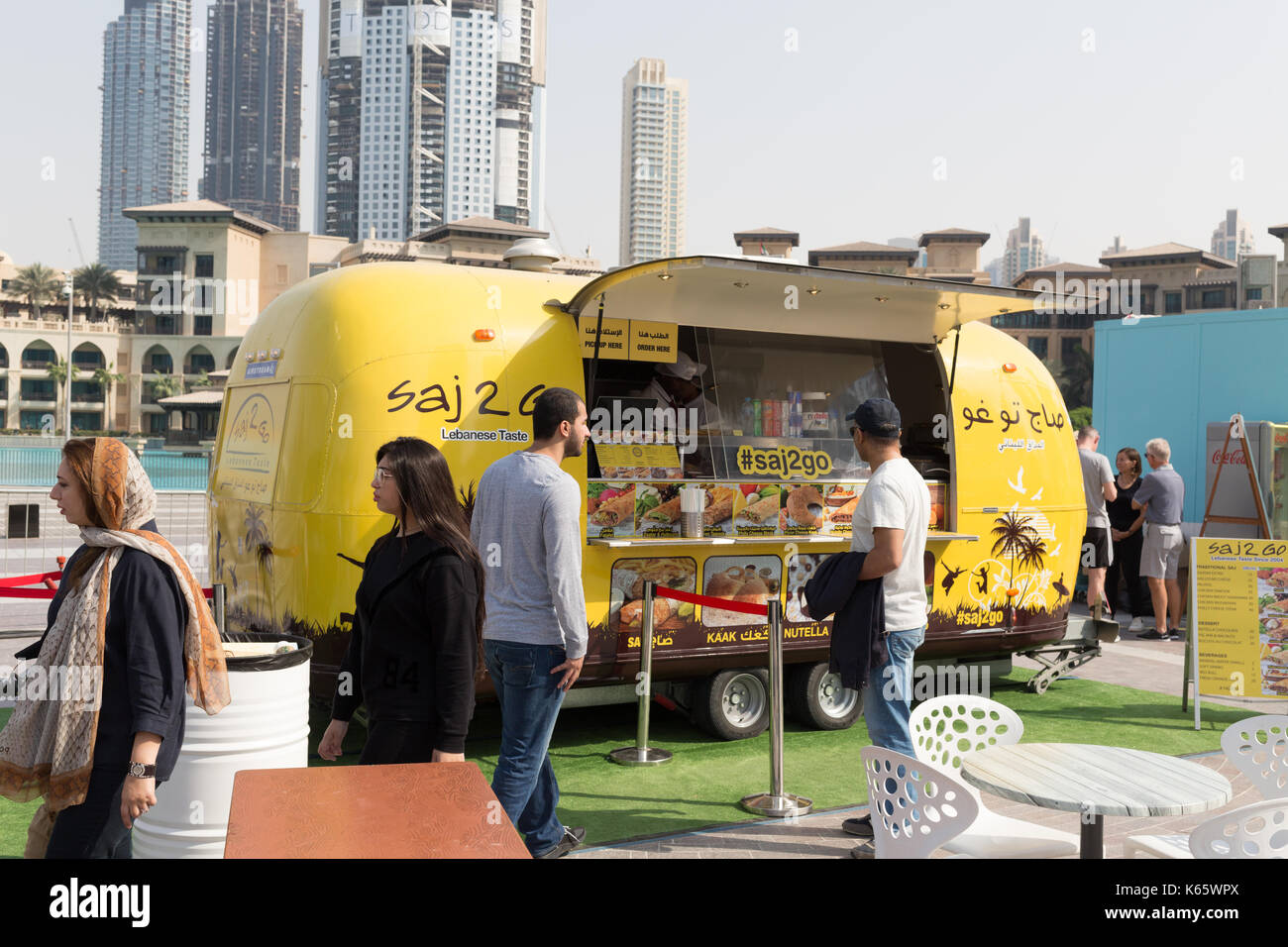 Markt außerhalb der Box, Dubai 2017 Stockfoto