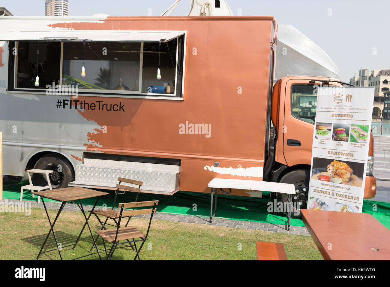 Markt außerhalb der Box, Dubai 2017 Stockfoto