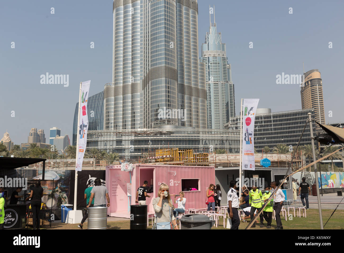Markt außerhalb der Box, Dubai 2017 Stockfoto