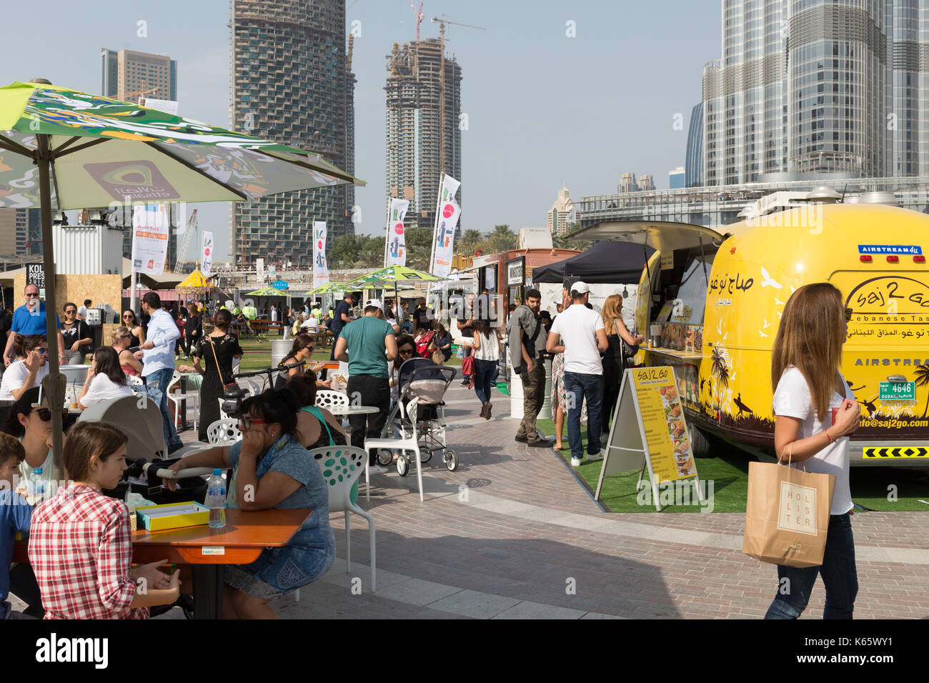 Markt außerhalb der Box, Dubai 2017 Stockfoto