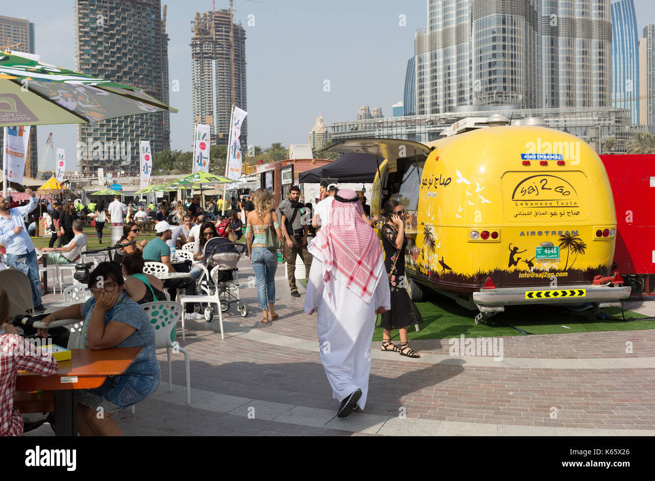 Markt außerhalb der Box, Dubai 2017 Stockfoto