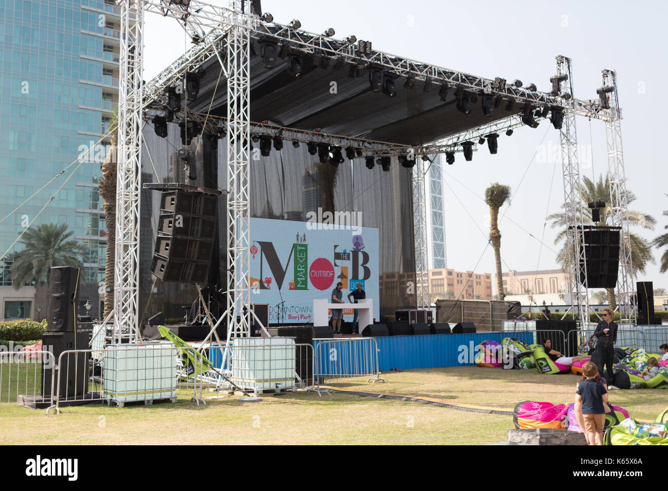 Markt außerhalb der Box, Dubai 2017 Stockfoto