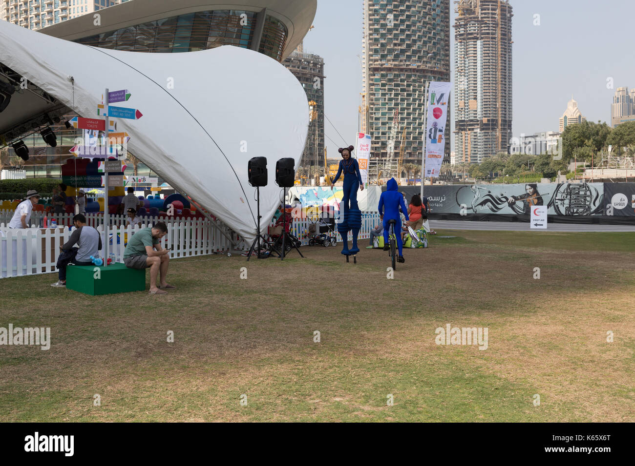 Markt außerhalb der Box, Dubai 2017 Stockfoto