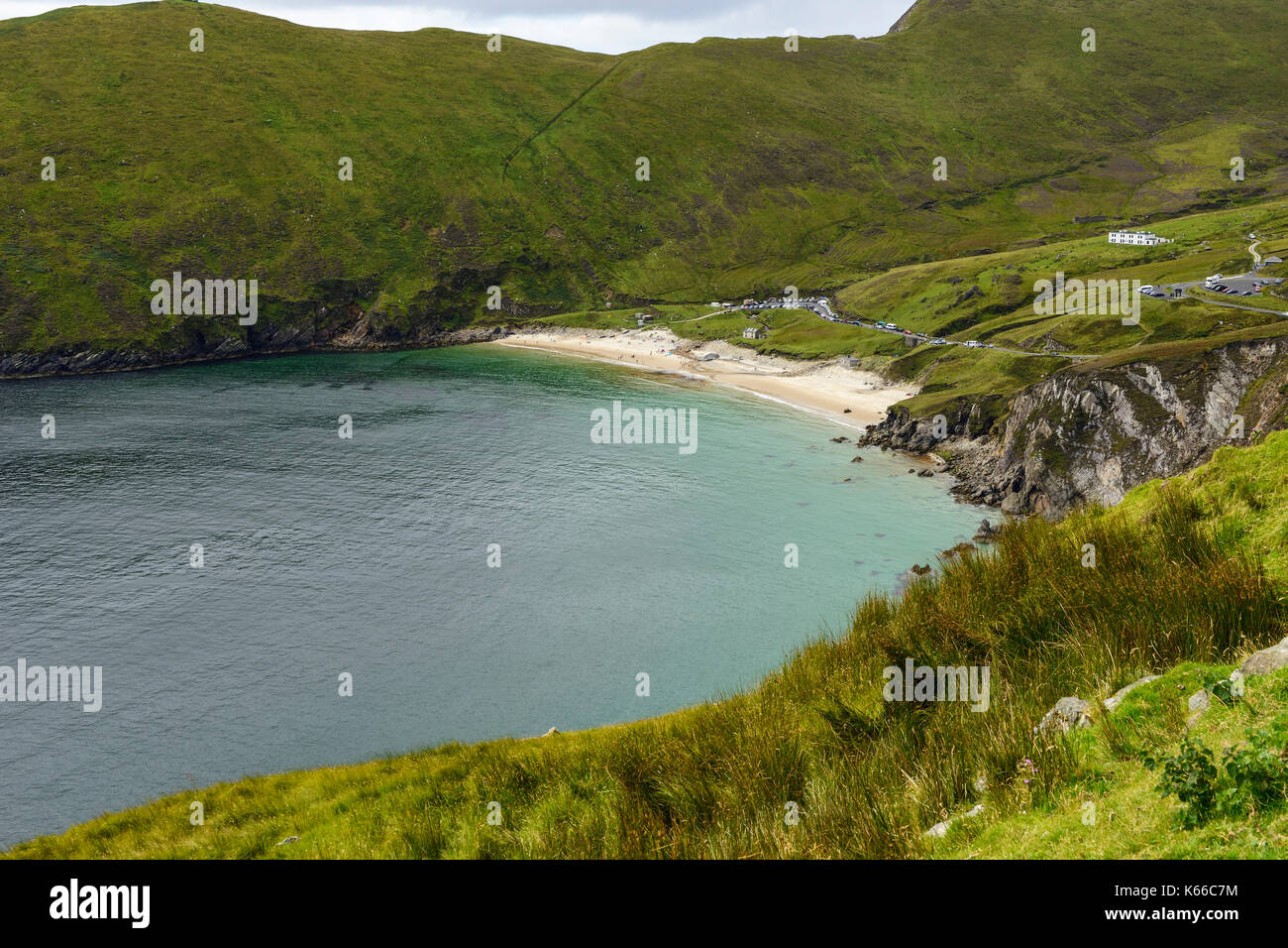 Keem Strand auf Achill Island, County Mayo, Republik von Irland Stockfoto