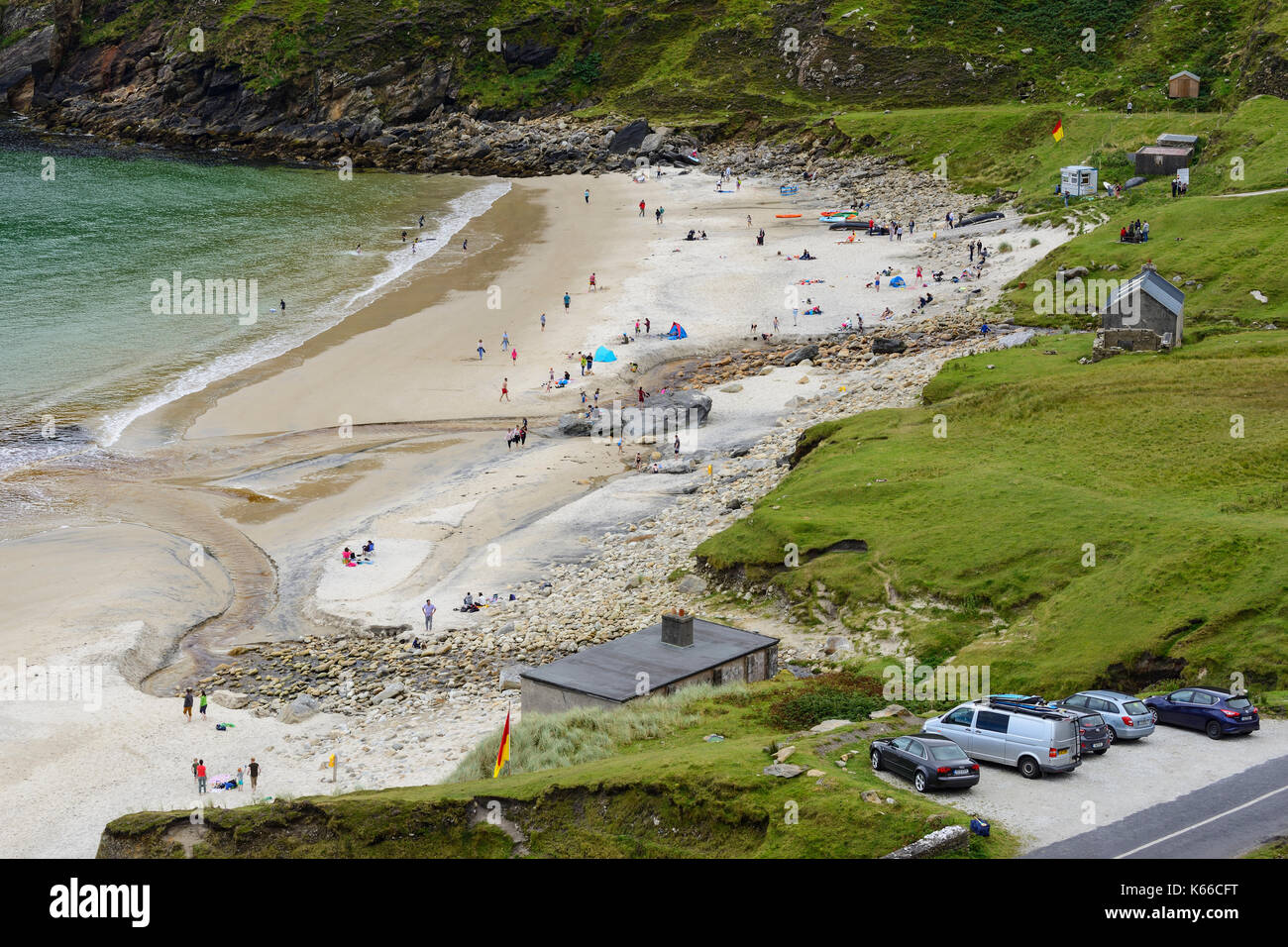 Keem Strand auf Achill Island, County Mayo, Republik von Irland Stockfoto