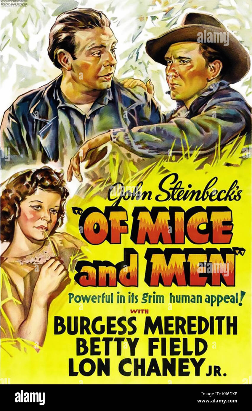 Von Mäusen und Menschen 1939 United Artists Film mit Chaney Jnr, Betty Field, Burgess Meredith Stockfoto