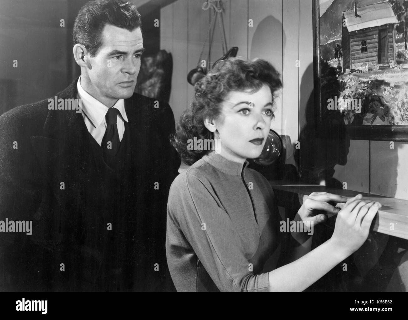 Auf gefährliches Terrain 1951 RKO Pictutres film noir mit IDA Lupino und Robert Ryan Stockfoto