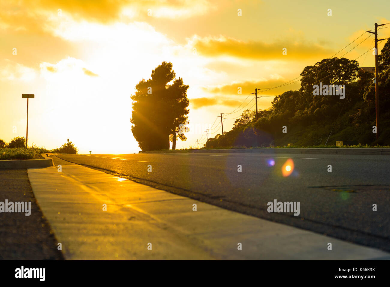 Laufstrecken, Wege und Straßen in Newport Beach, CA Stockfoto