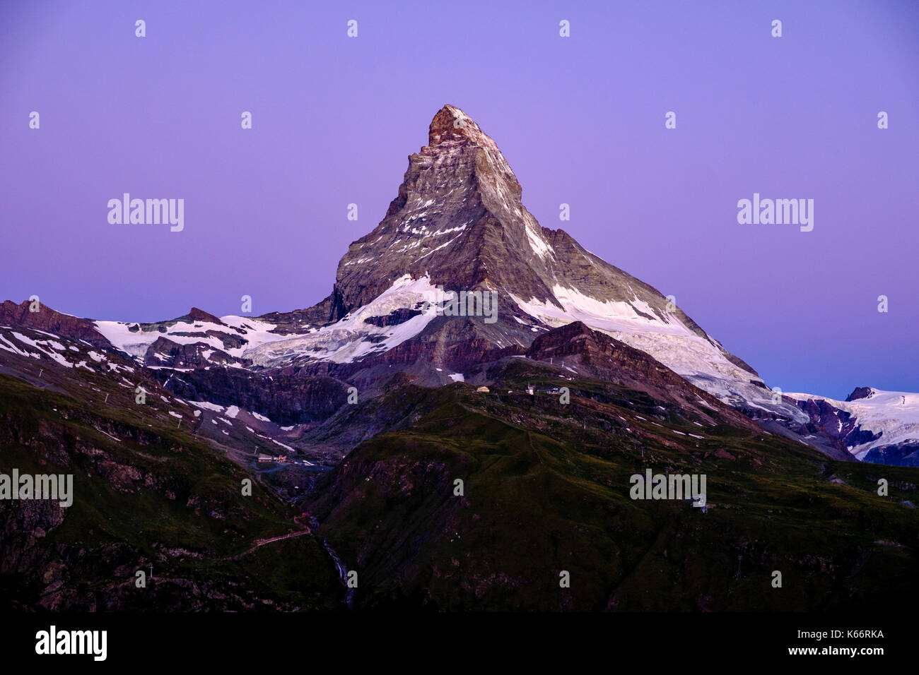 Im Osten und Norden Gesicht auf das Matterhorn, Monte Cervino, mit