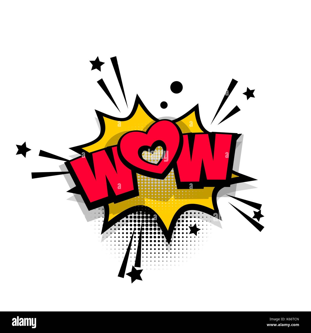 Wow, Liebe, Herz, superSchriftzug. Comics buch Ballon. Blasensymbol