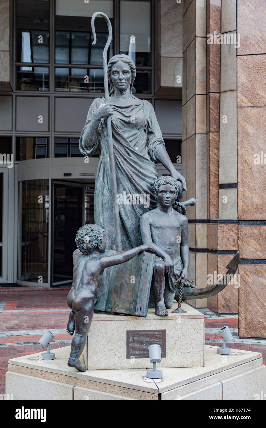 Bauer Statue Waterfront Cape Town Südafrika Stockfoto