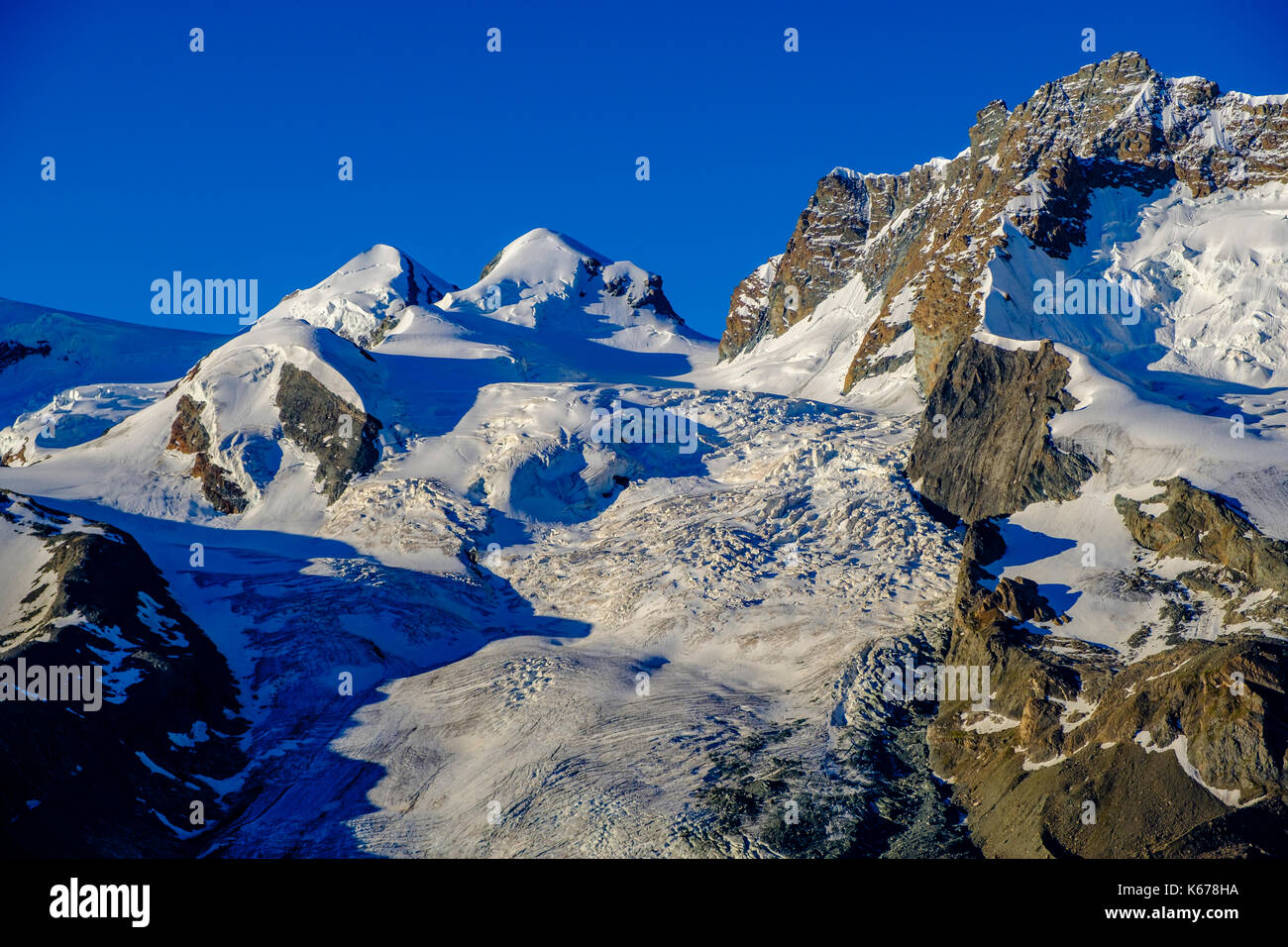 Pollux summits zermatt alps switzerland Fotos und Bildmaterial in