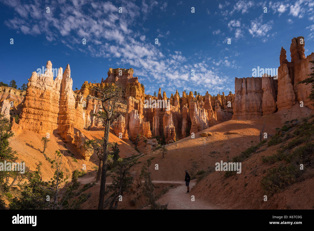 Wanderer stehen auf Queen's Garden Trail, der Bryce Canyon National Park, Utah, Amerika, USA Stockfoto