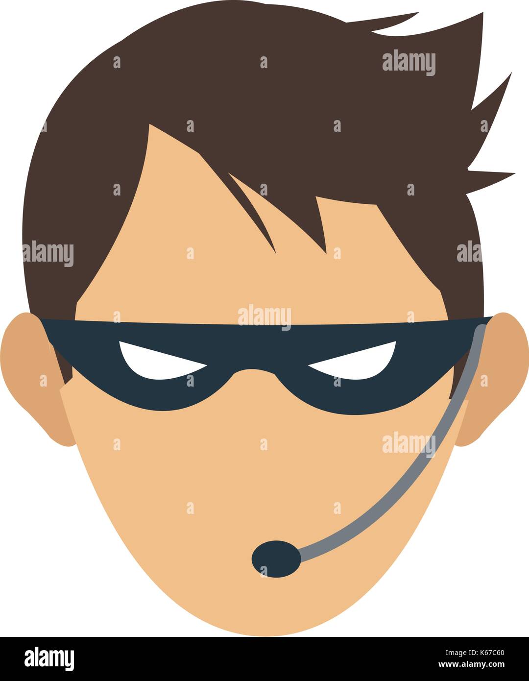 Männliche hacker Avatar icon image Stock Vektor