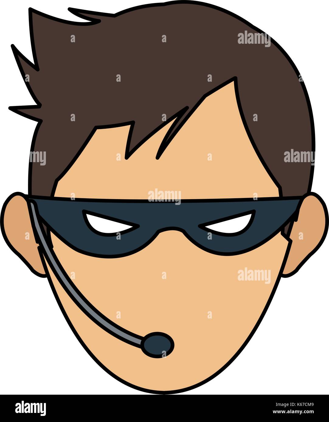 Männliche hacker Avatar icon image Stock Vektor