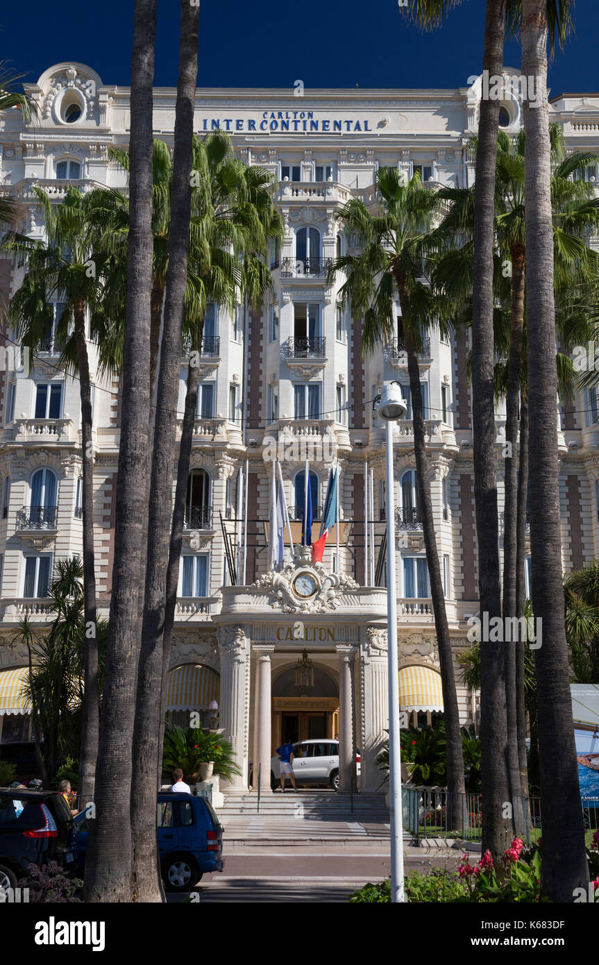 Intercontinental Carlton Cannes Hotel Cannes Frankreich Stockfotografie Alamy