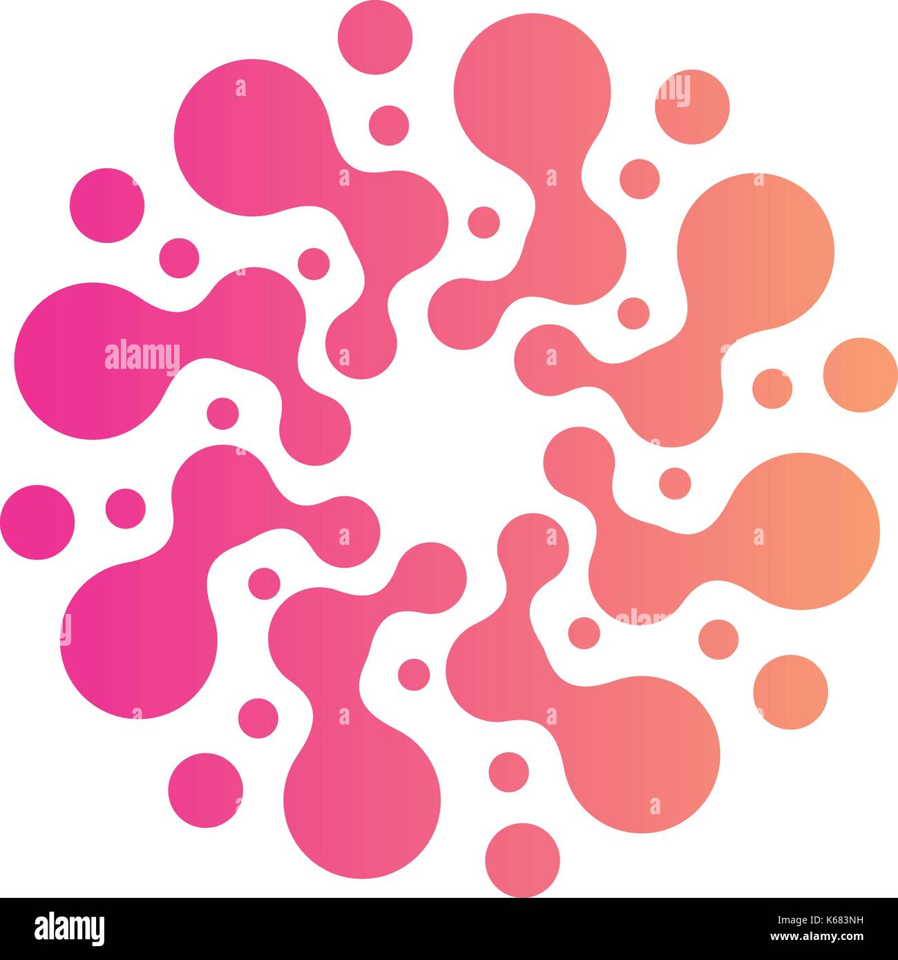 Kreise vektor Logo. Neue moderne isolierte abstrakte Sonne Form. Runde Logo. Stock Vektor