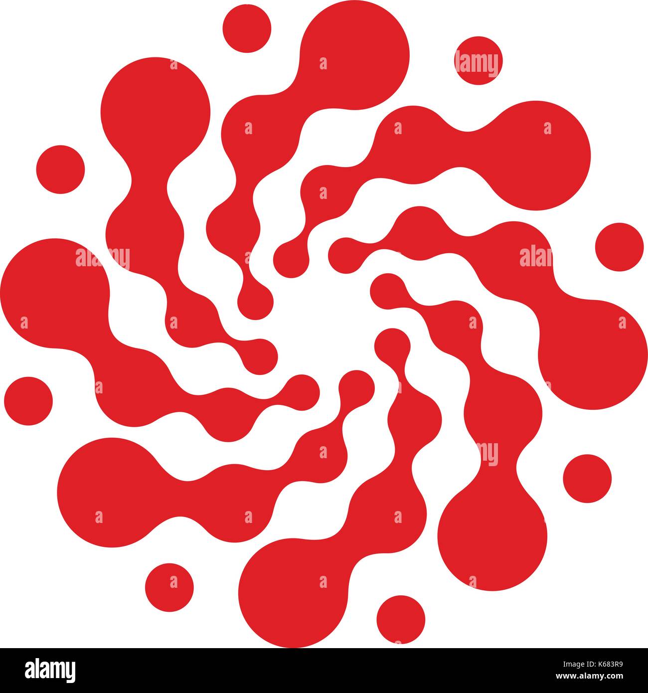 Kreise vektor Logo. Neue moderne isolierte abstrakte Sonne Form. Runde Logo. Stock Vektor