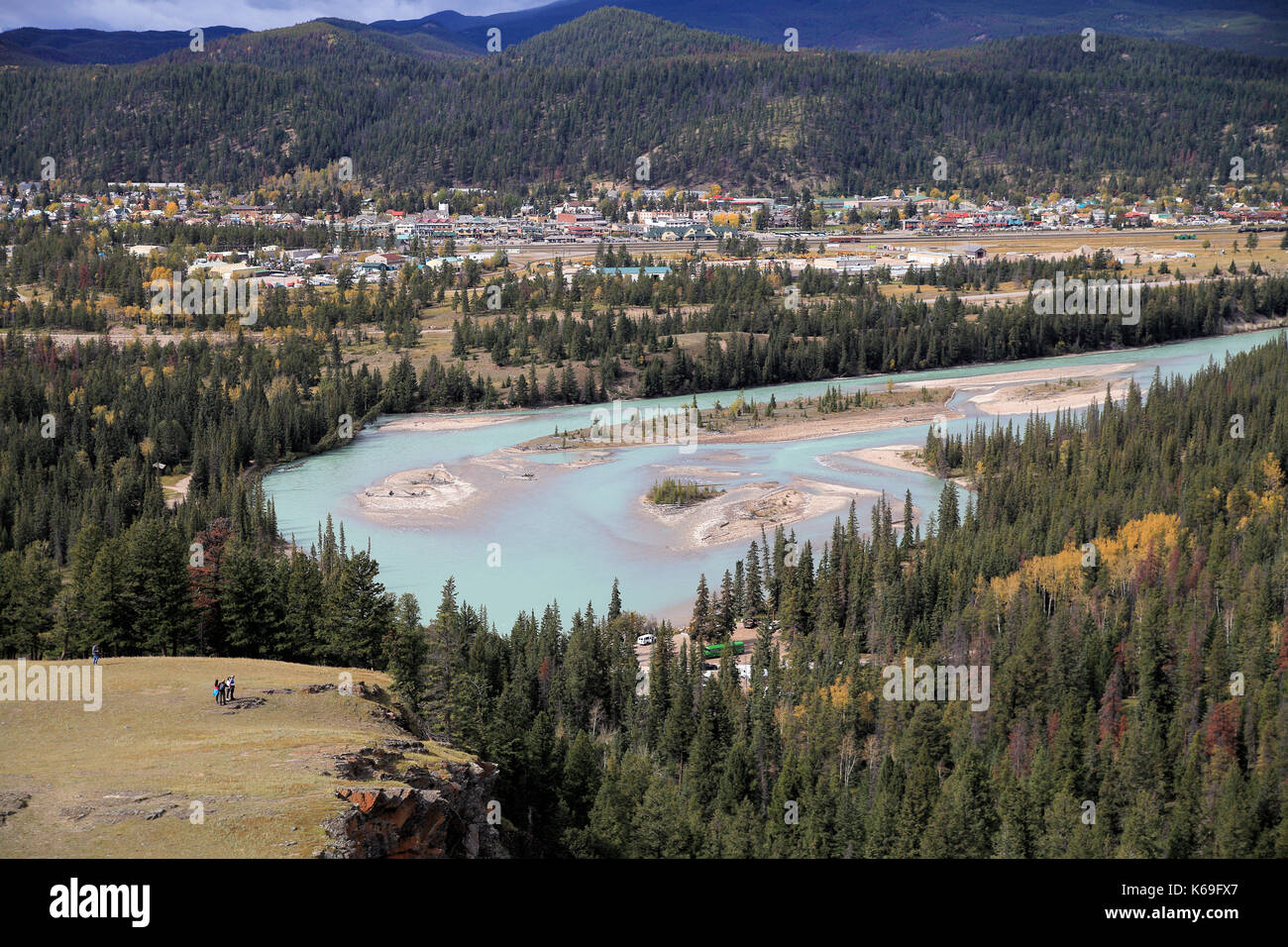 Stadt Jasper, Jasper National Park, Alberta, Kanada Stockfoto