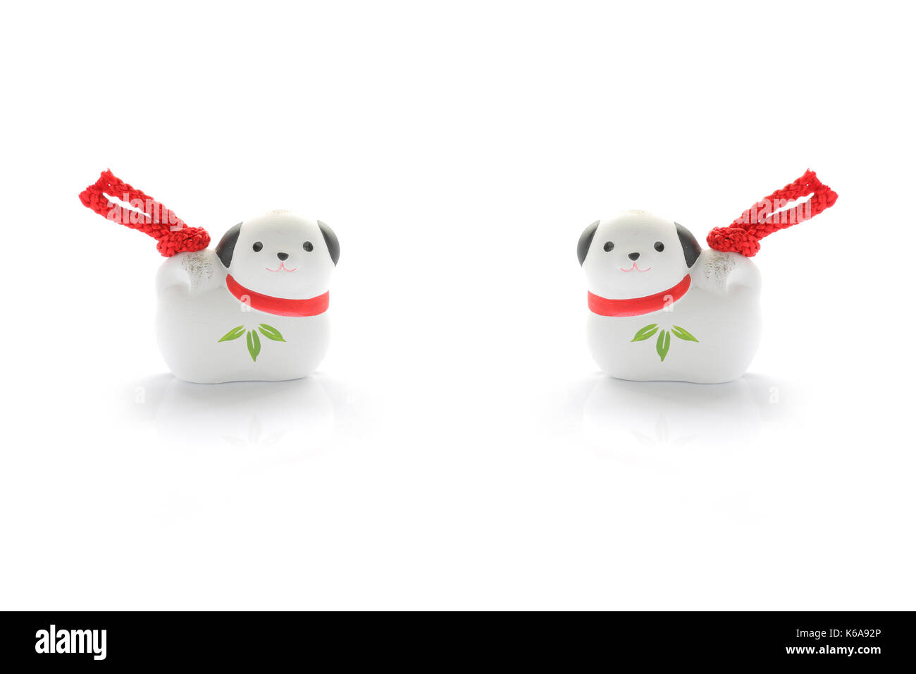 Japanische neues Jahr Hund isoliert Stockfoto