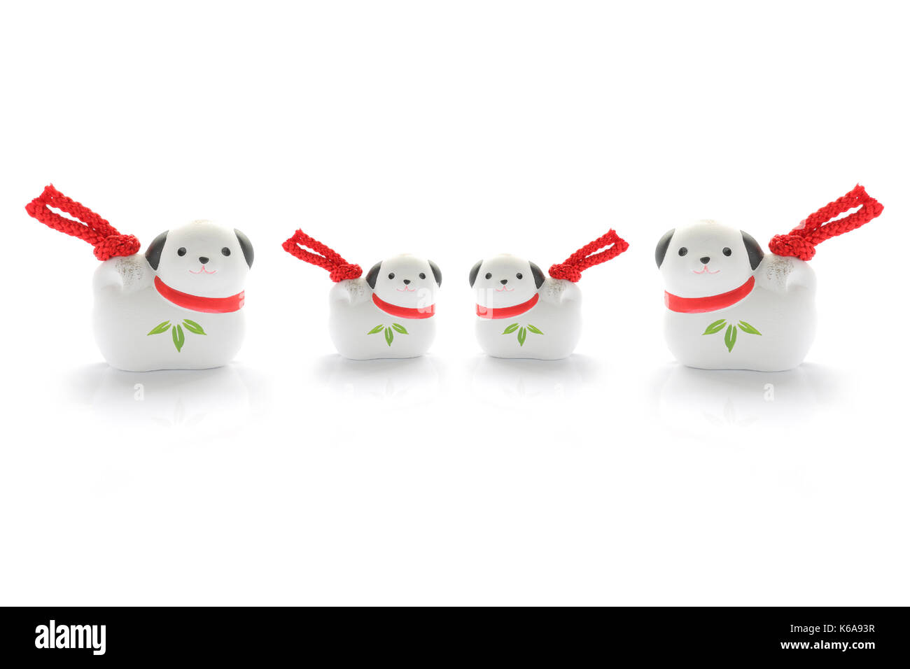 Japanische neues Jahr Hund isoliert Stockfoto