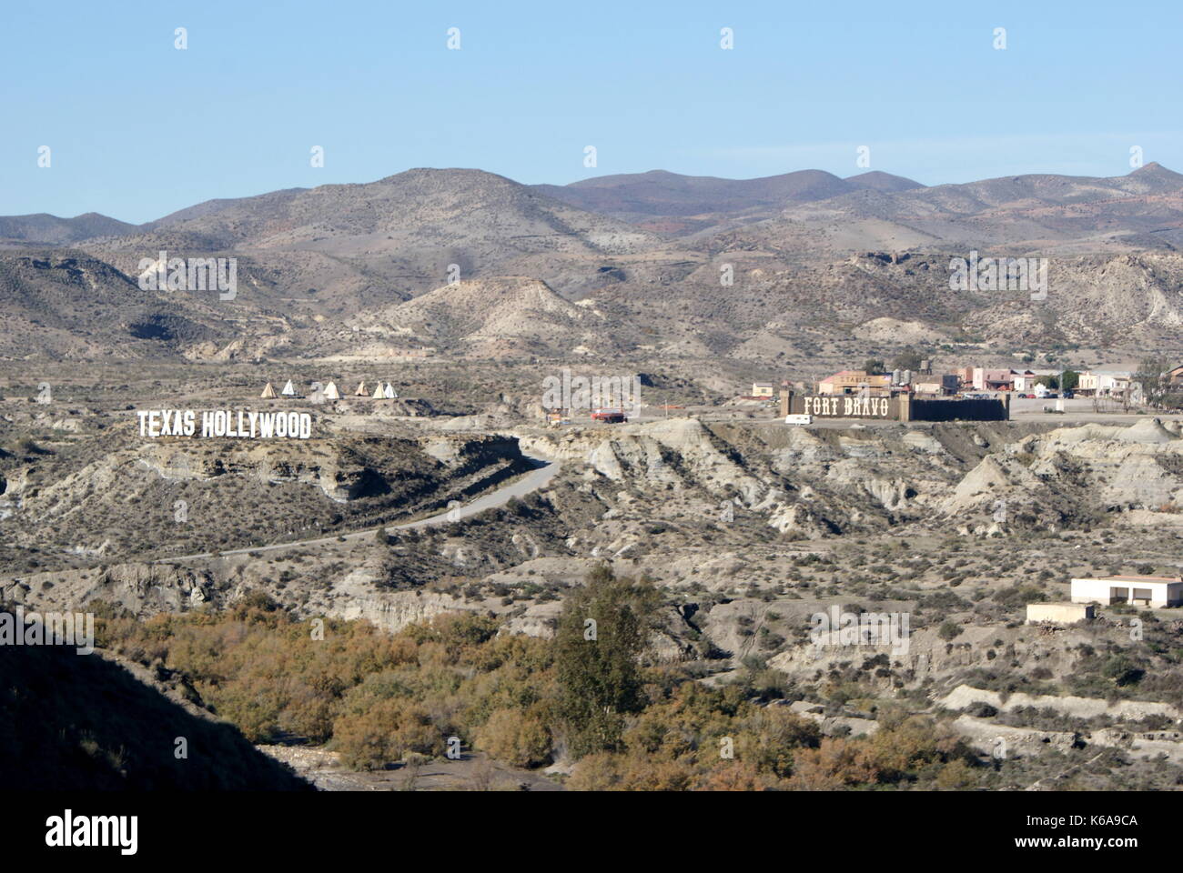 Fort Bravo, Texas Hollywood, Tabernas Wüste, in der Provinz von Almeria, Andalusien, Spanien Stockfoto