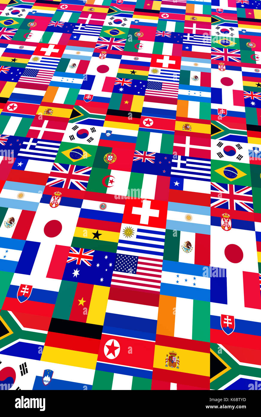 Stock Hintergrund der Welt Flaggen Stockfoto