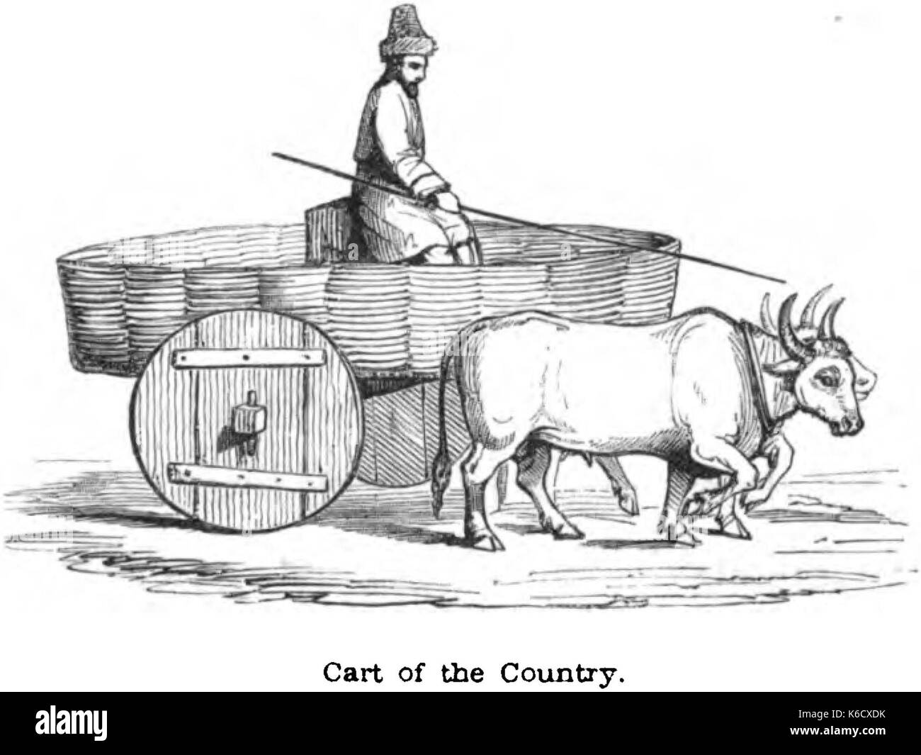 Warenkorb des Landes. Laurence Oliphant. Die Trans-Kaukasischen Kampagne der türkischen Armee unter Omer Pascha. 1856. S. 67 Stockfoto