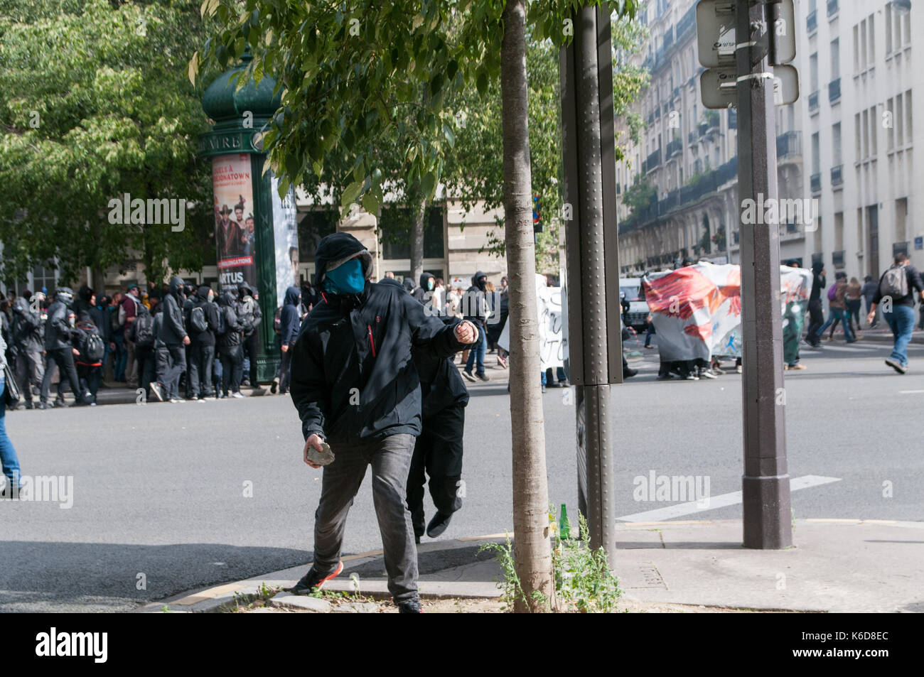 Paris, Frankreich. 12 Sep, 2017. Demonstration gegen die Reform des Arbeitsgesetzbuches Der längestrich Regierung in Paris, Frankreich, 12. September 2017 Quelle: Francois pauletto/Alamy leben Nachrichten Stockfoto