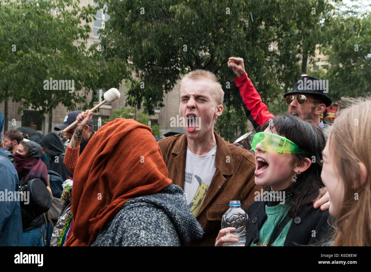 Paris, Frankreich. 12 Sep, 2017. Demonstration gegen die Reform des Arbeitsgesetzbuches Der längestrich Regierung in Paris, Frankreich, 12. September 2017 Quelle: Francois pauletto/Alamy leben Nachrichten Stockfoto