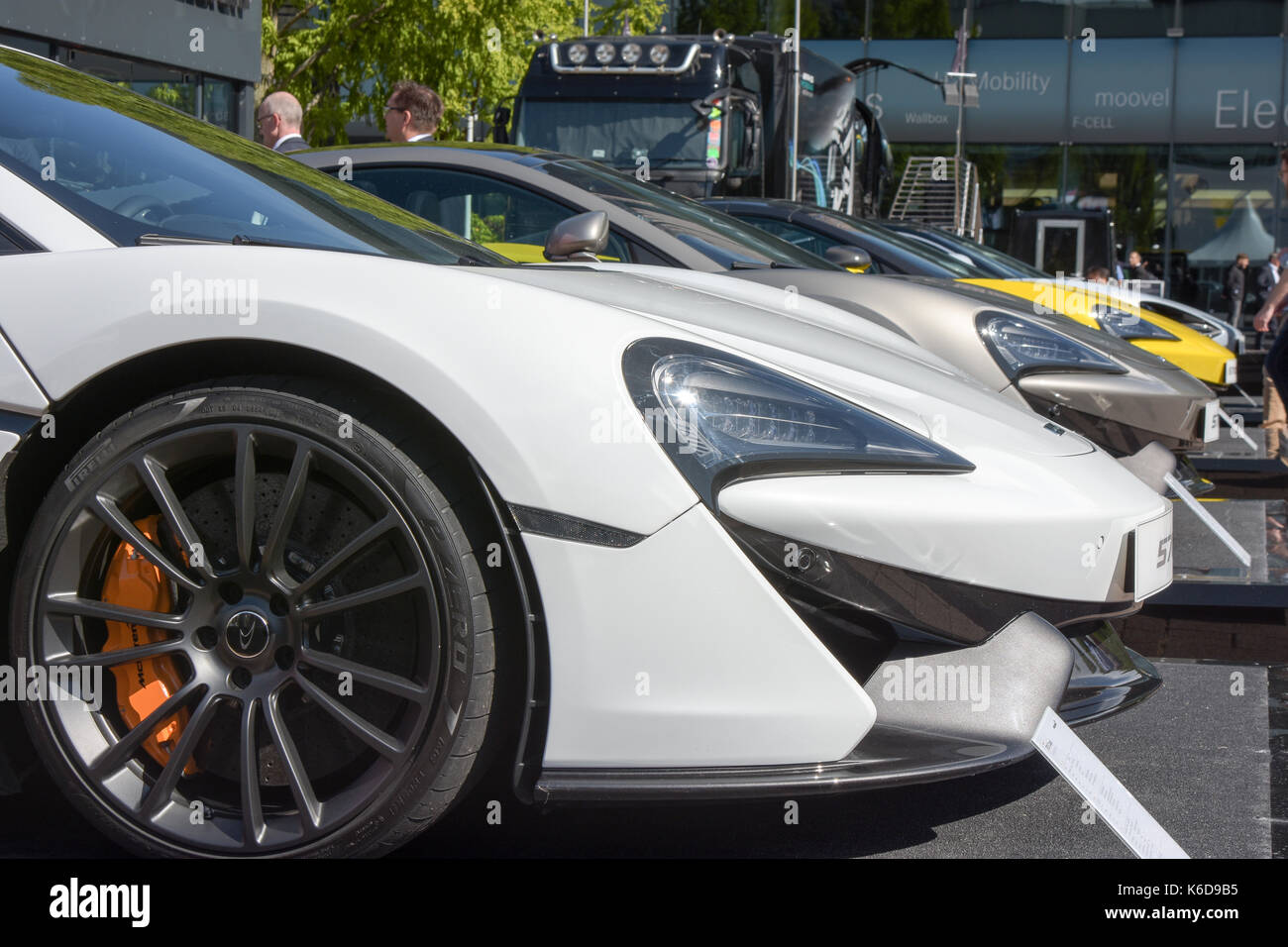 Frankfurt am Main, Deutschland. 12 Sep, 2017. McLaren auf der 65. IAA in Frankfurt/Main am Dienstag, September 12th, 2017 Bild: Markus Wissmann/Alamy leben Nachrichten Stockfoto