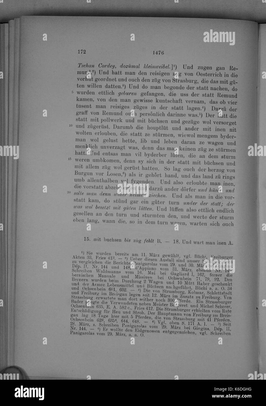 (Burgunderkriege Molsheim) 172 Stockfoto