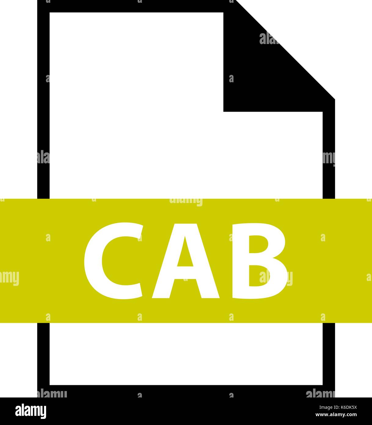 Es in allen ihren Designs verwenden. Dateinamenerweiterung Symbol CAB Cabinet im flachen Stil. Schnelle und einfache recolorable Form. Vector Illustration Stock Vektor