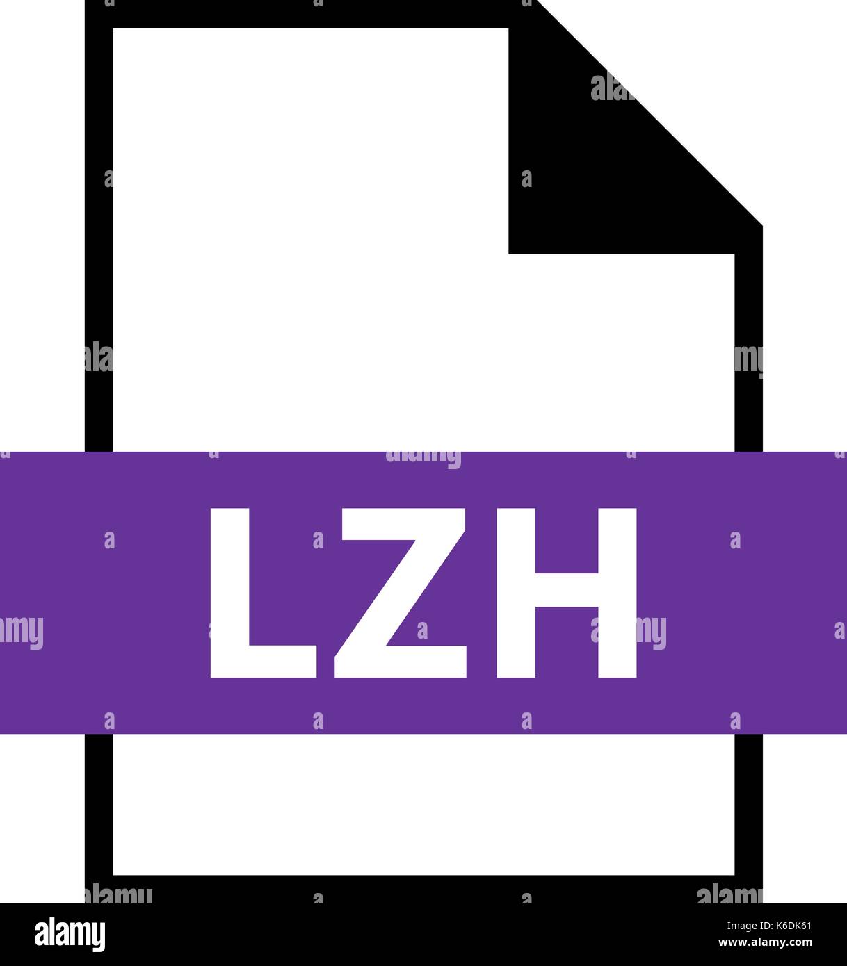 Es in allen ihren Designs verwenden. Dateinamenerweiterung Symbol LZH LHarc im flachen Stil. Schnelle und einfache recolorable Form. Vector Illustration Stock Vektor