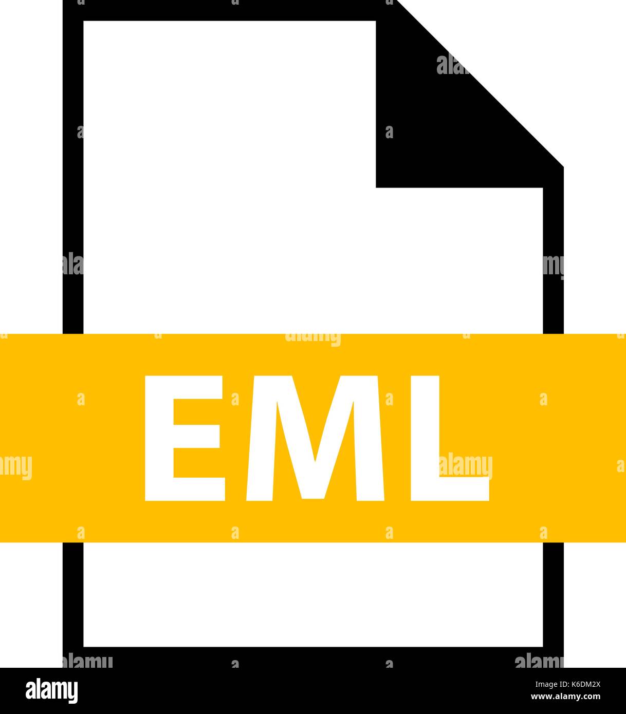 Es in allen ihren Designs verwenden. Dateinamenerweiterung Symbol EML E-Mail Format im Stil. Schnelle und einfache recolorable Form. Vector Illustration Stock Vektor