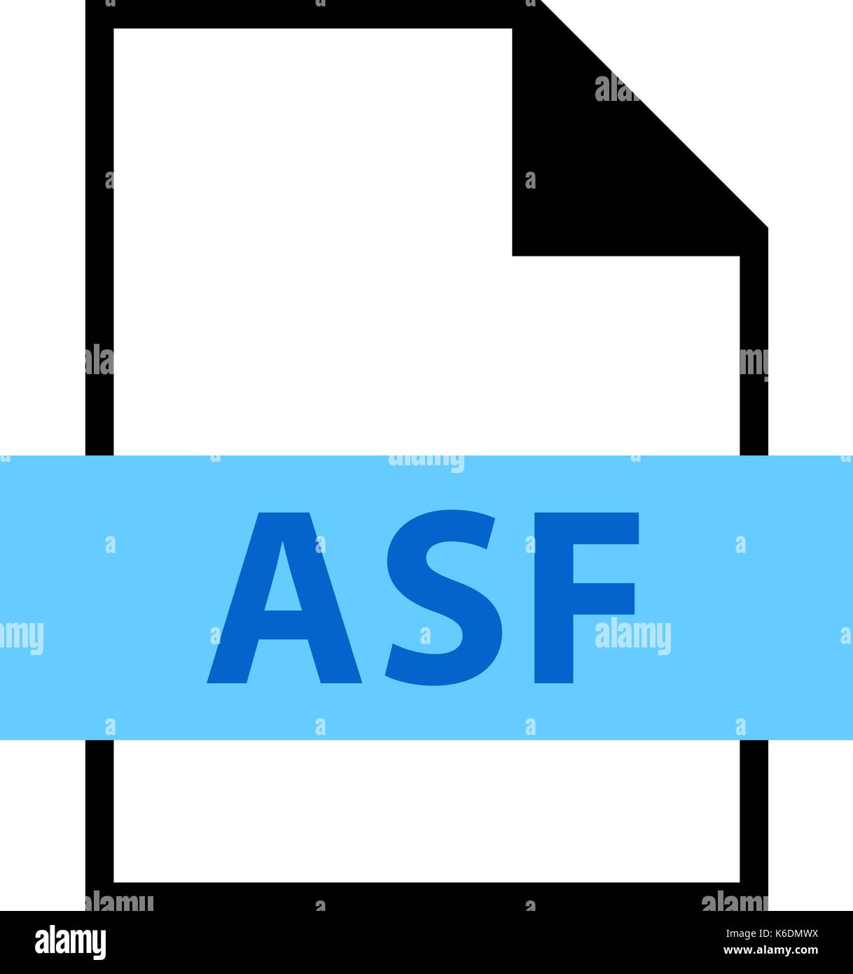 Es in allen ihren Designs verwenden. Dateinamenerweiterung Symbol ASF Advanced Streaming Format, Active Streaming Format im Stil. Stock Vektor